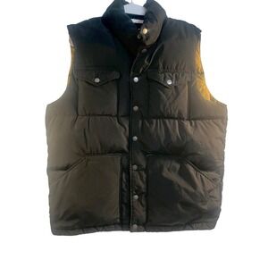 J.Crew Sporting Goods Boulder Puffer Vest Black Down Fill Mens L 50836 HO 13